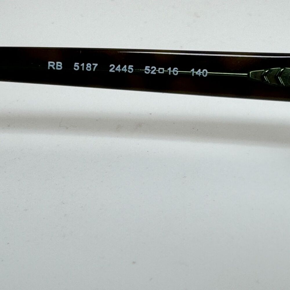 Ray-Ban Eyeglasses Frames RB5187 2445 Brown Rectangular Full Rim 52-16-140 15013 - Picture 5 of 7